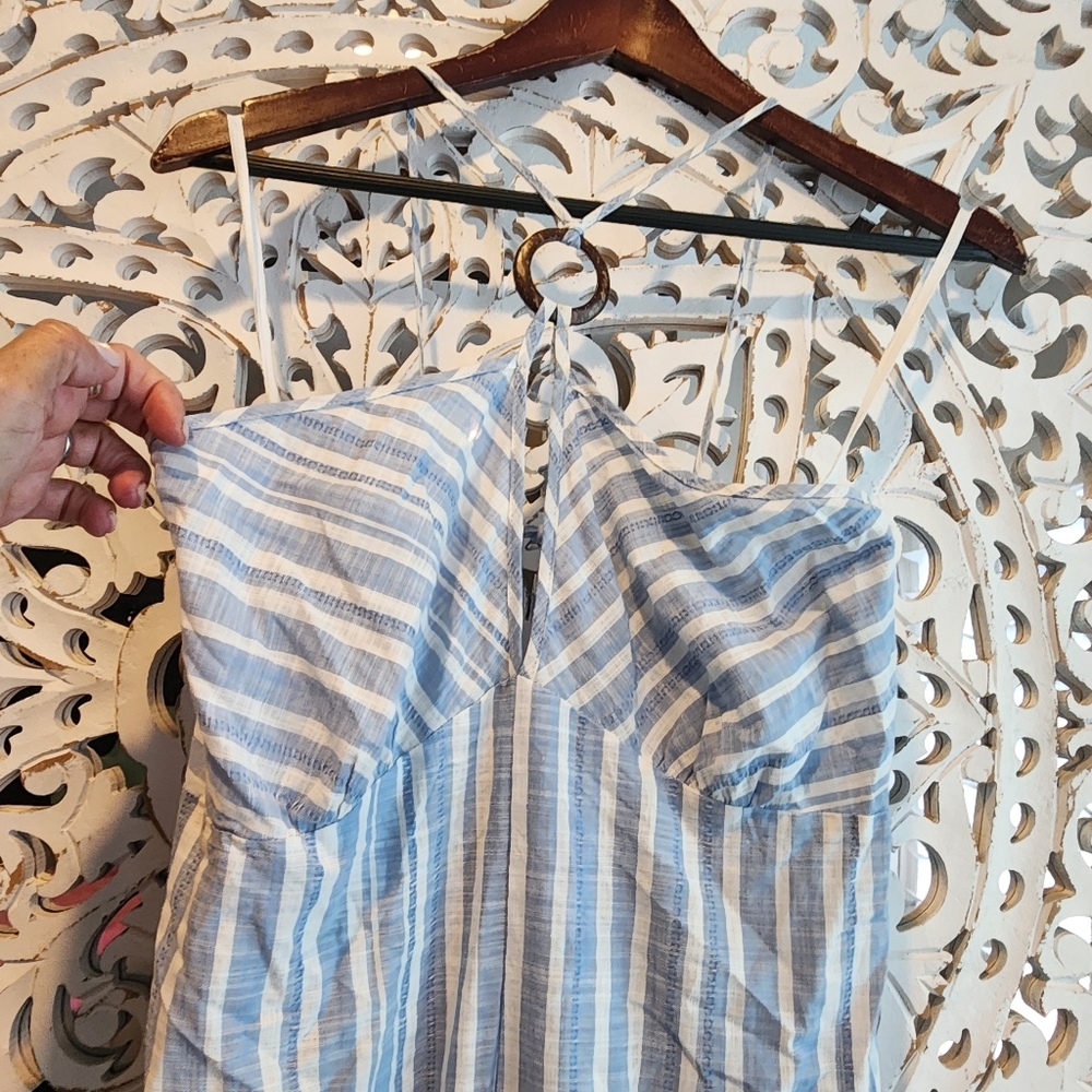 EVERYDAY RITUAL PAIGE MAXI DRESS RODANTHE STRIPE ADJUSTABLE STRAPS WOMENS LARGE - Picture 9 of 15